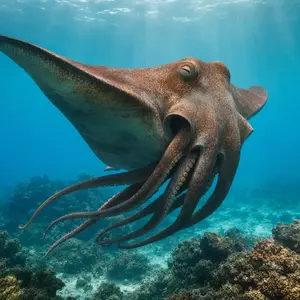 Manta ray + Octopus